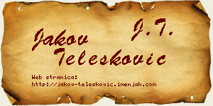 Jakov Telesković vizit kartica